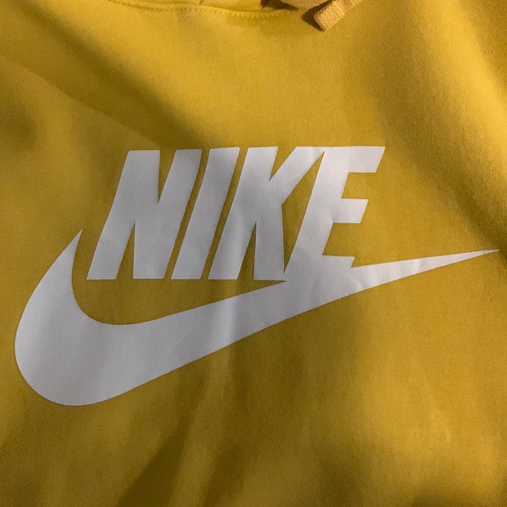 Yellow Nike hoodie/ size large